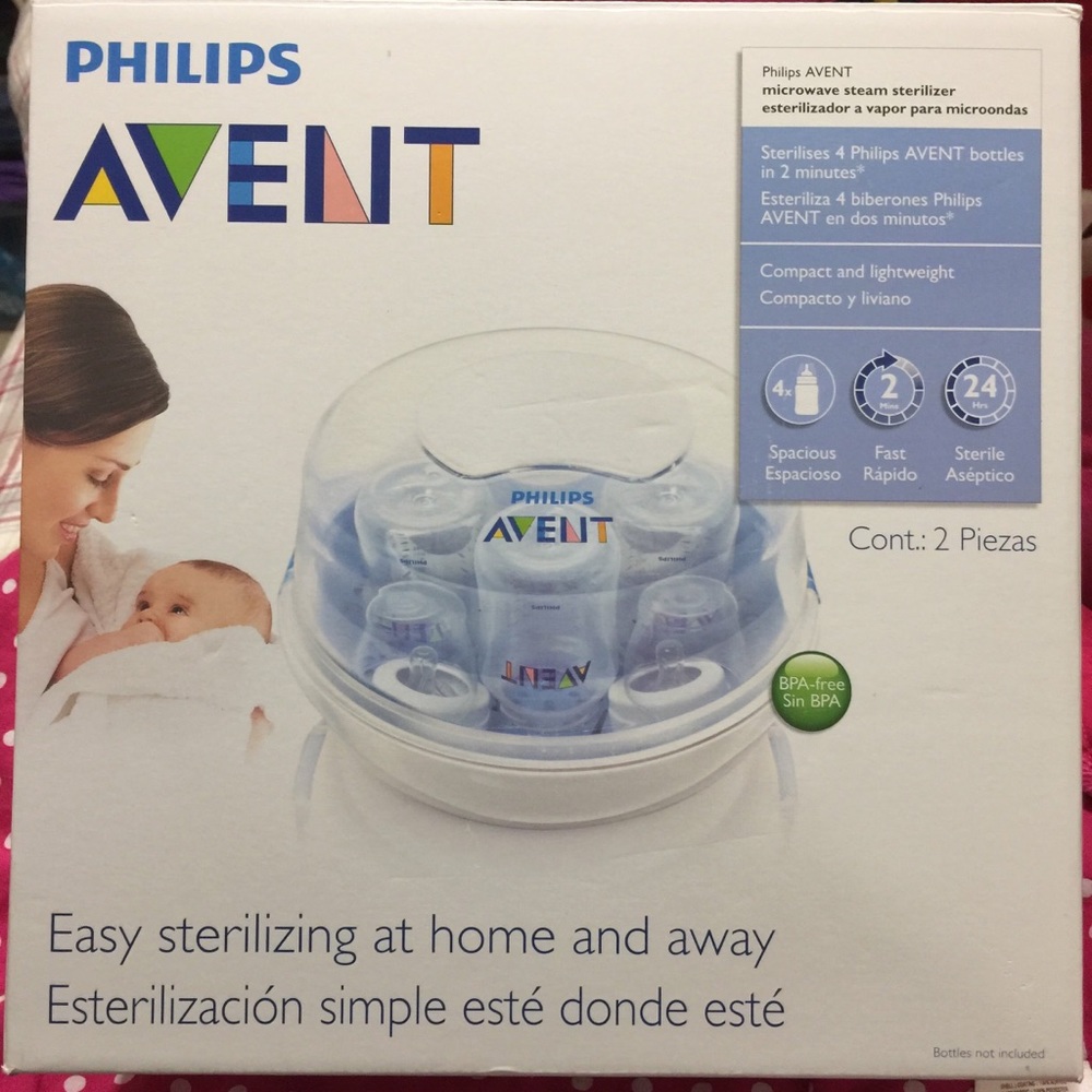 Philips AVENT In home or away bottle sterilizer.